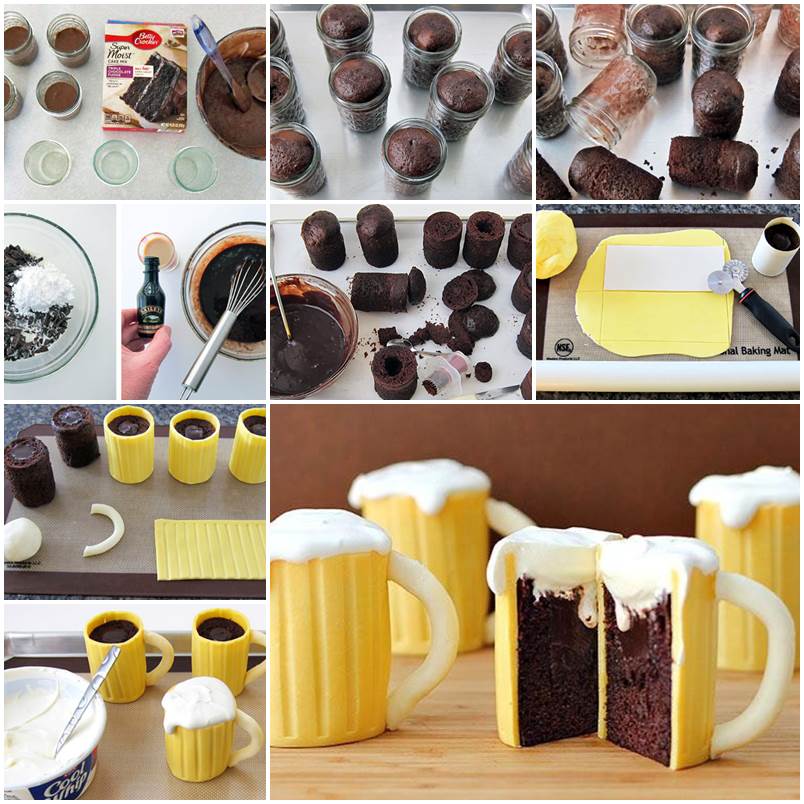 Beer Mug Cupcakes