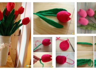 How to Crochet Beautiful Tulip Flower Video Tutorial