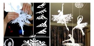 DIY Paper Snowflake Ballerinas for Room Decoration