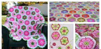 DIY Crochet African Flower Blanket Free Pattern