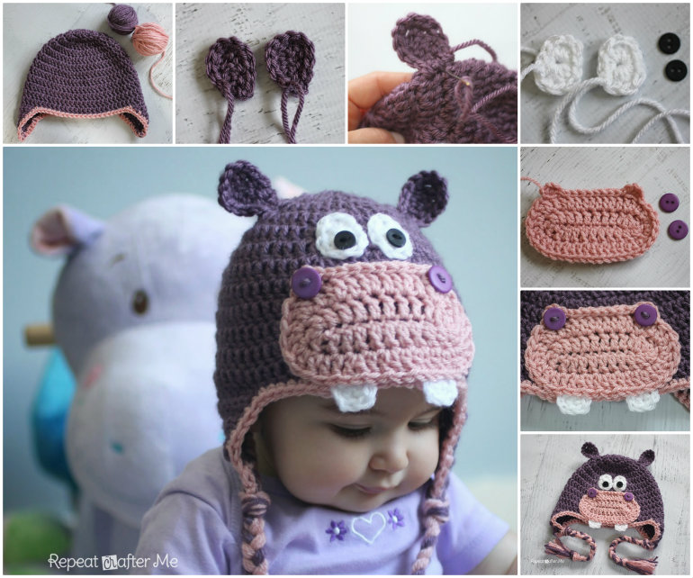 Crochet Hippo Hat