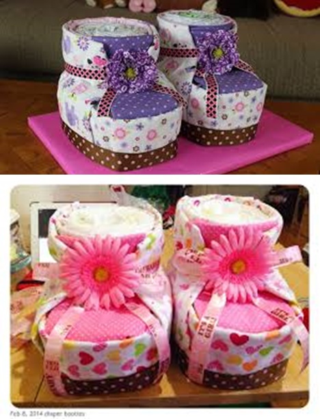 Diaper Cake Baby Booties