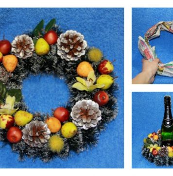 DIY Pretty Christmas Wreath with Newspaper