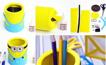 DIY Cute Minion Desk Organiser