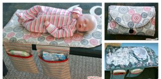 DIY Travel Diaper Changing Pad and Clutch Bag