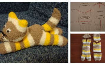 DIY cute halloween sock kitten / cat