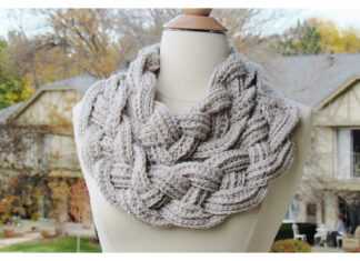 Double Layered Braided Cowl Free Crochet Pattern
