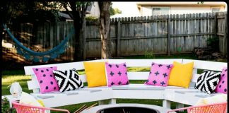 Curved Fire Pit Bench