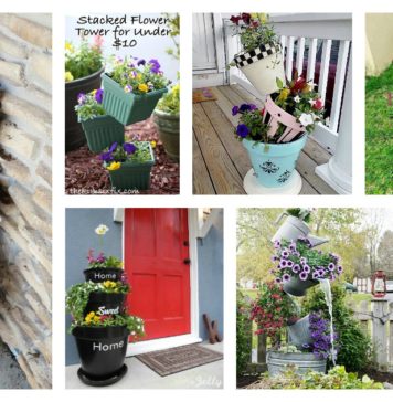 15 Cool DIY Flower Tower Ideas