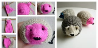 knit hedgehogs with free pattern