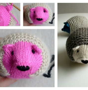 knit hedgehogs with free pattern