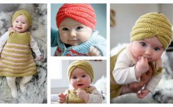 Knit Baby Turban Hat with Free Pattern
