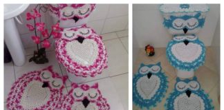 Crochet Owl Bathroom Set with Free Pattern