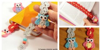 Crochet Owl Bookmark with Pattern