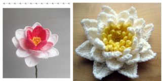 Crochet Pretty Water Lily with Free Pattern (Video)