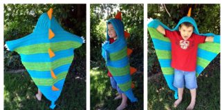 Absolutely Adorable Hooded Dragon Blanket Crochet Pattern