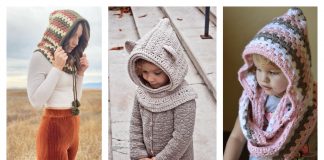 10+ Crochet Hooded Scarves and Cowls Patterns