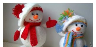 Knitting Snowman Free Pattern