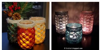 Light Mason Jar Cover Free Crochet Pattern