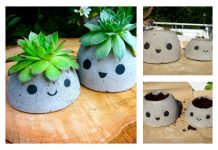 DIY Cute Concrete Planter