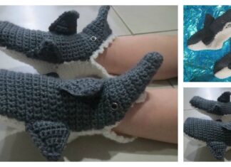 Hungry Baby Shark Slippers Free Crochet Pattern
