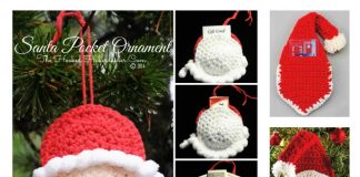 Crochet Christmas Santa Pocket Surprise Ornament Free Pattern