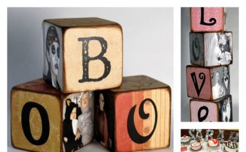 DIY Family Memory Letter Blocks