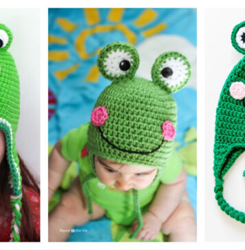 Adorable Frog Hat Free Crochet Patterns
