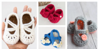 Mary Jane Baby Booties Free Crochet Patterns