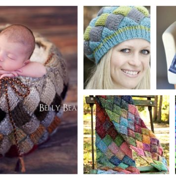 Entrelac Pouch Free Knitting Patterns and Projects