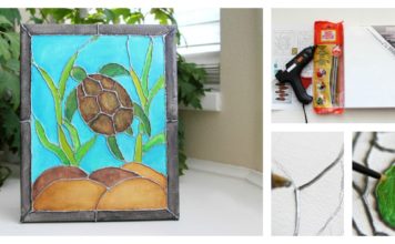 Faux Stained Glass DIY Canvas Painting