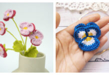 8 Pansy Flower Free Crochet Patterns