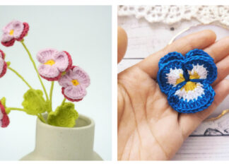 8 Pansy Flower Free Crochet Patterns