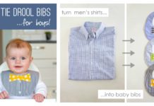 DIY Baby Bow Tie Drool Bib From a Shirt