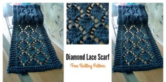 Easy Diamond Lace Scarf Free Knitting Pattern