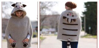 Kitty Cat Poncho Free Crochet Pattern and Video Tutorial