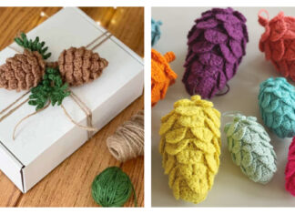 Pine Cone Ornament Free Crochet Pattern