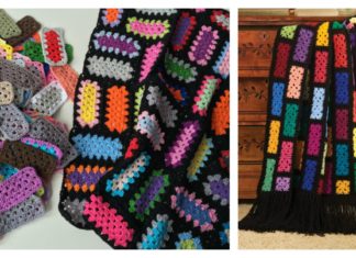 Rectangle Granny Square Free Crochet Pattern