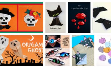 Halloween Origami Paper Crafts for Kids