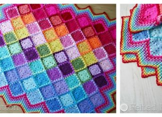 Happy Harlequin Blanket Free Crochet Pattern