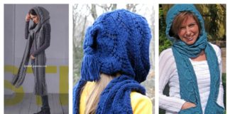 Stylish Hooded Scarf Free Knitting Pattern