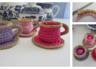 Tea Cup Christmas Ornament Free Crochet Pattern