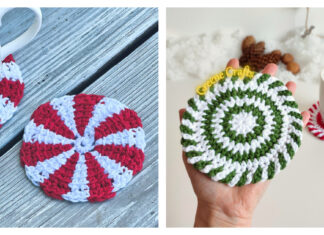 10+ Peppermint Candy Coasters Crochet Patterns