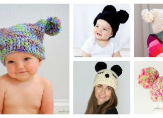 Double Pom Pom Hat Free Crochet Patterns for Beginner