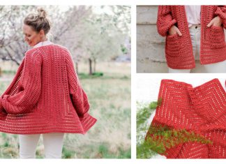 Easy Hexagonal Cardigan Sweater Free Crochet Pattern