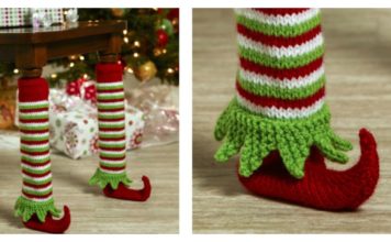 Elf Shoe Table Leg Cover Free Knitting Pattern