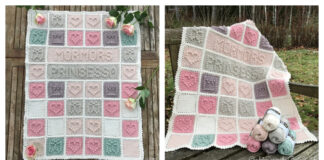 Heart Bubble Stitch Baby Blanket Free Crochet Pattern