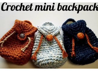 Mini Backpack Keychain Free Crochet Pattern