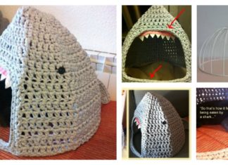 Shark Cat House Free Crochet Pattern