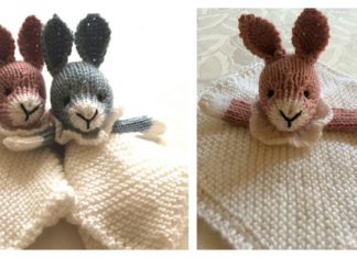 Bunny Mini Cuddly Blankie Free Knitting Pattern